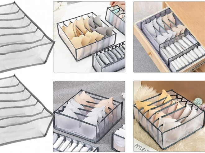 Fehérnemű rendező 6 rekeszes tároló
