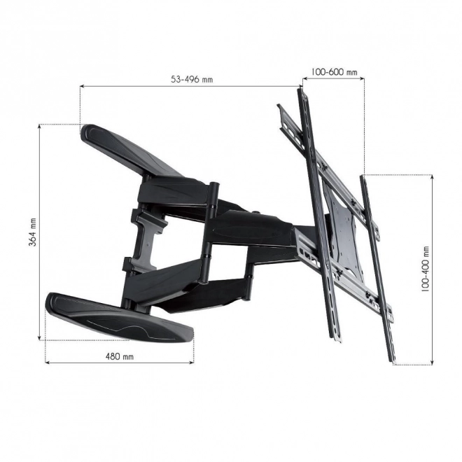 Fali tartó TV LCD/LED 40-80 hüvelyk fekete
