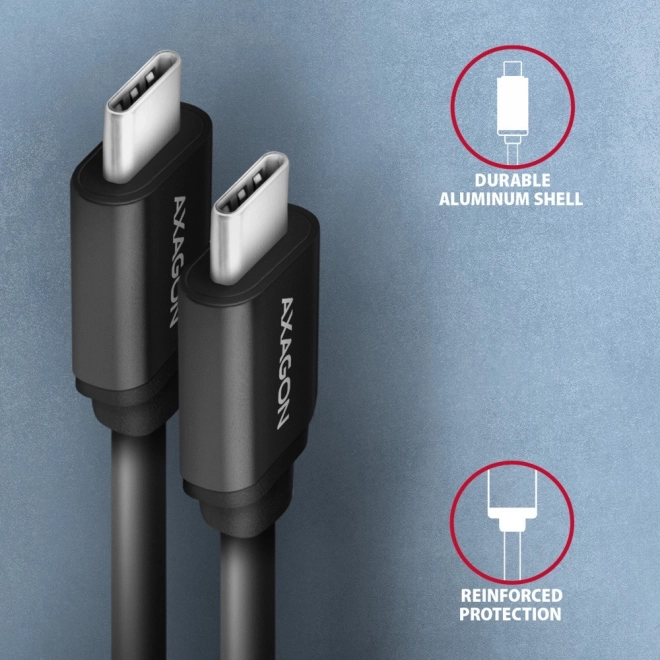 Axagon USB-C - USB-C csavart kábel