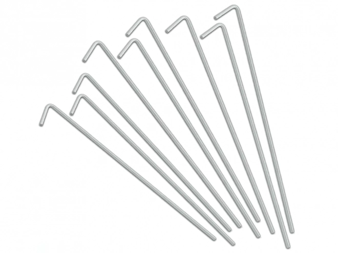 Acél sátorcövek készlet 24cm 10 darab akasztó és hurok