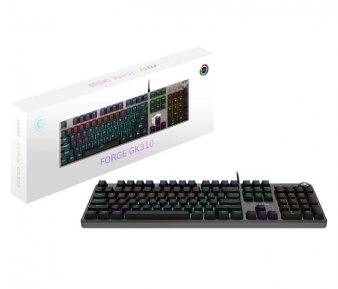Forge piros mechanikus gamer billentyűzet