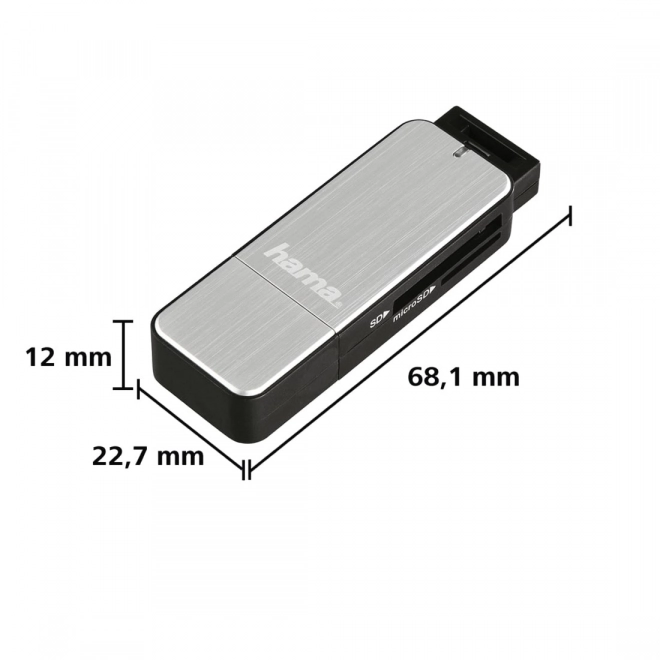 SD/microSD kártyaolvasó USB 3.0 ezüst