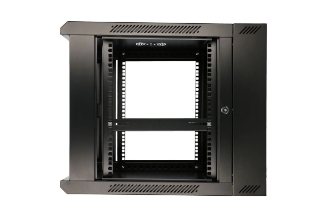 Fali kétszárnyú rack szekrény 6U 600x600 fekete