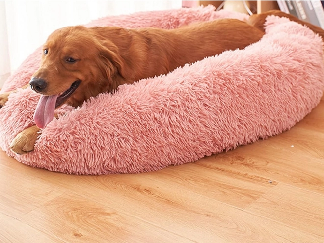 Bolyhos macskaágy puha kanapé párna 80 cm – Rózsaszín