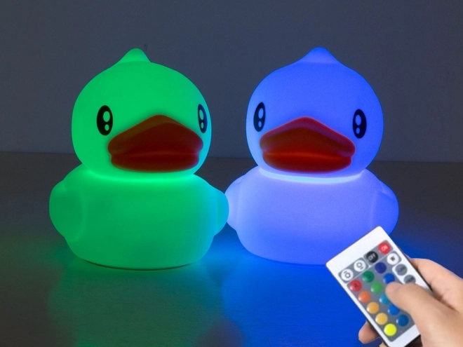 Kacsa alakú LED éjjeli lámpa gyerekeknek távirányítóval