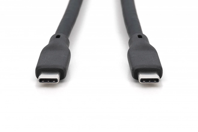 Síkonycsali USB-C - USB-C kábel, USB 3.2 Gen1 5G 4K 100W, 2m fekete