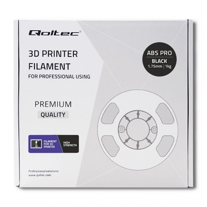 Professzionális 3D nyomtató filament - ABS PRO - 1.75mm - fekete