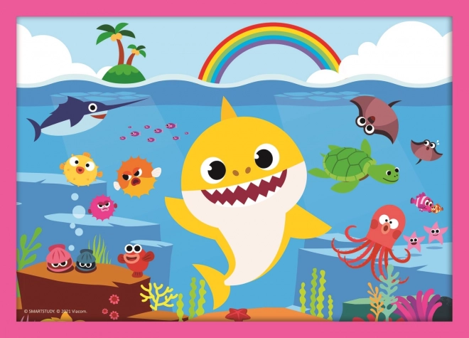 Baby Shark családi puzzle 4 az 1-ben