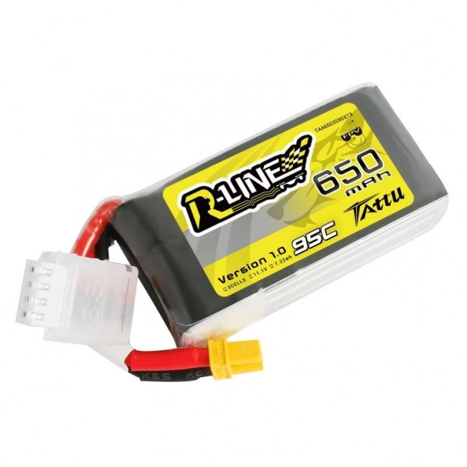 Tattu r-line drón akkumulátor 650mAh 11,1V 95C 3S1P XT30 Lipo