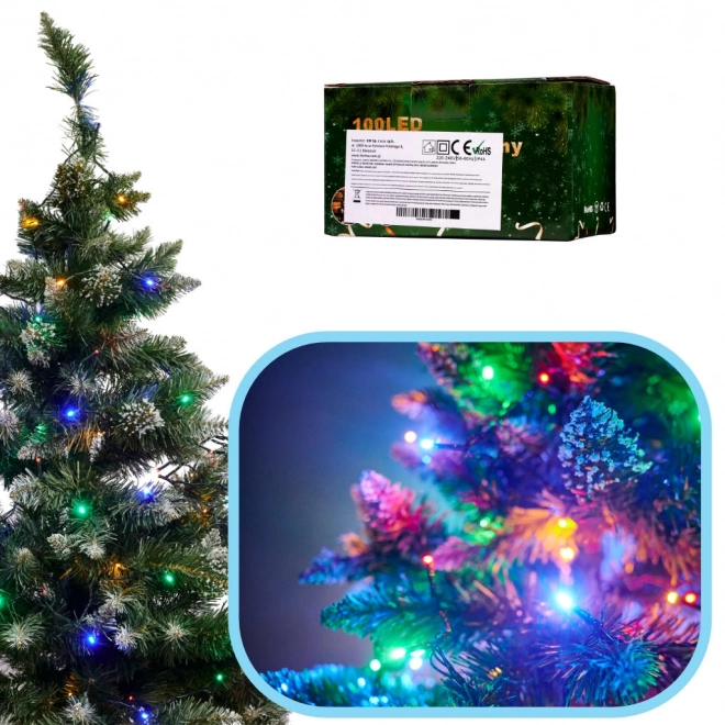LED fényfüzér 10m 100 LED hideg fehér 8 világítási mód – Színes