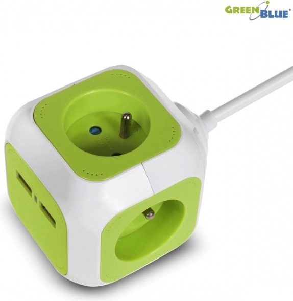 MagicCube hosszabbító elosztó USB-vel, 4 aljzat, 1,4m