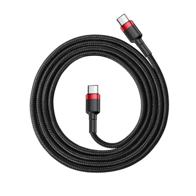 Gyors töltő Baseus USB-C kábel 60W 1m fekete-piros