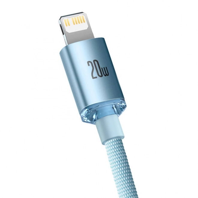 Baseus kristályfény USB-C kábel Apple készülékekhez 20W 2m kék