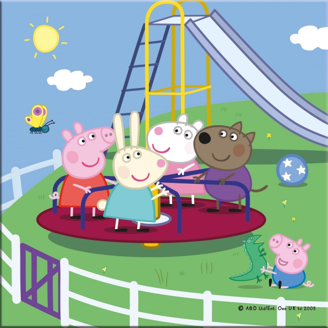 Puzzle Peppa Malac: Nyaralási kalandok 3x55 darab