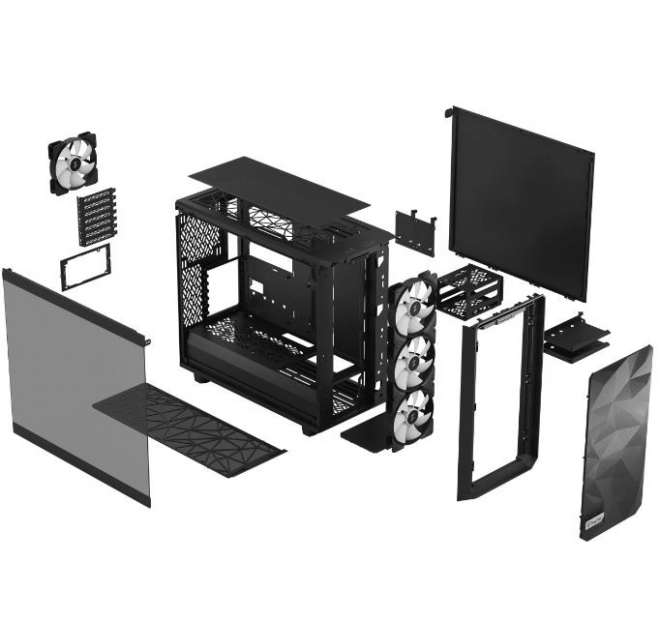 Meshify 2 RGB fekete üveg ház