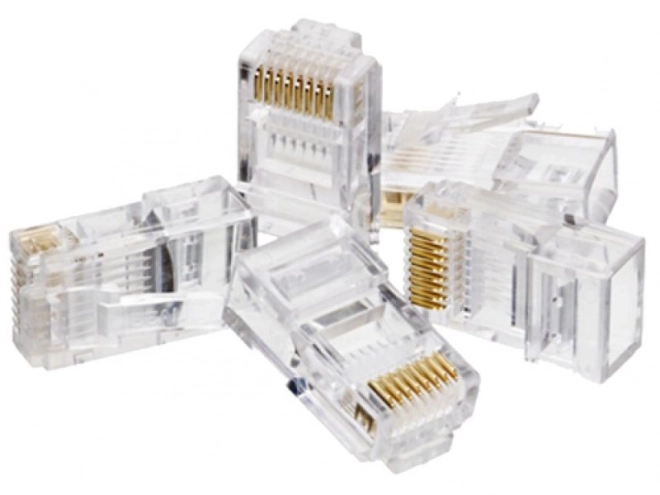 RJ45 UTP csatlakozó, Kat.6 - 100 darabos csomag