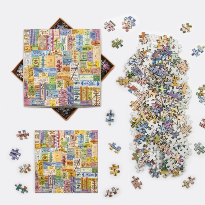 Vintage utazási jegyek puzzle 500 darabos