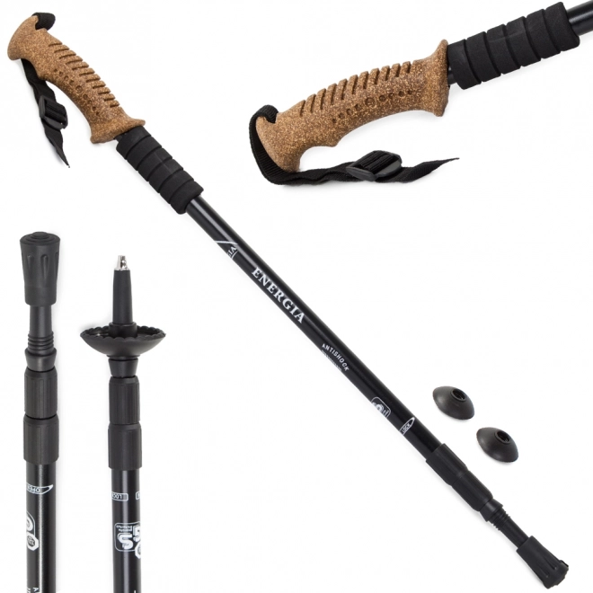 Nordic Walking Trekking Bot Parafa Markolattal – Fekete