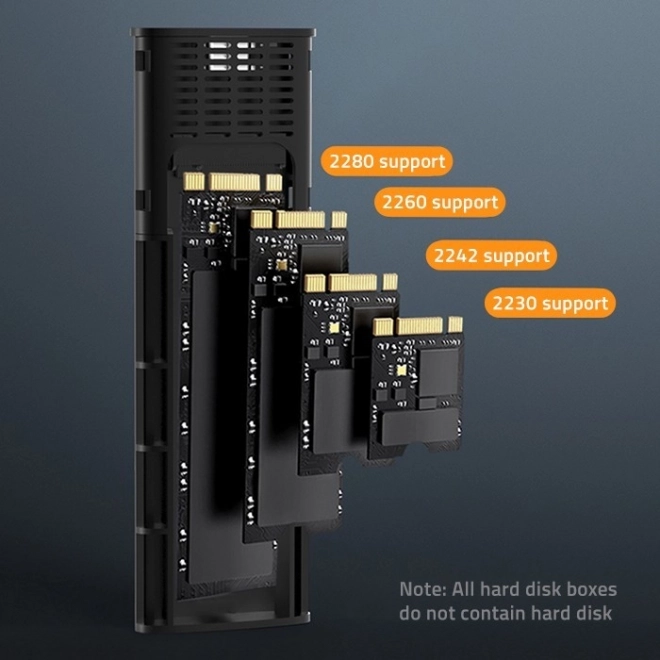 Qoltec hordozható M.2 SSD külső ház - akár 2TB, USB-C, SATA és NVMe támogatás