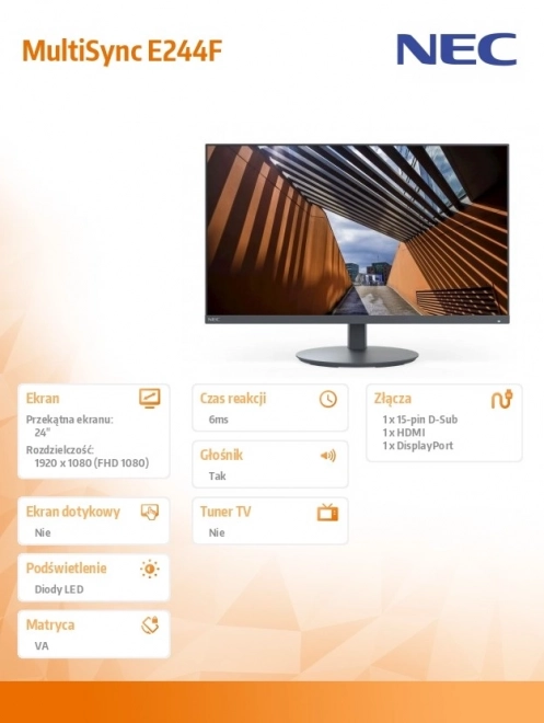 Nec multisync e244f monitor - fekete
