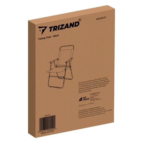 Összecsukható fekete horgászszék Trizand