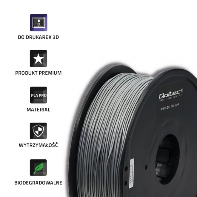 Professzionális filament 3D nyomtatáshoz | PLA PRO | 1kg | 1.75mm | Ezüst