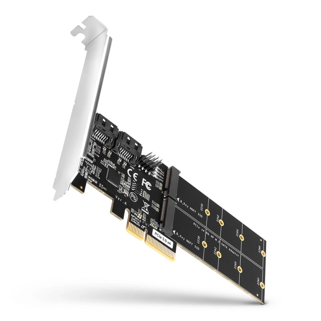 Axagon PCIe SATA és M.2 B-Key bővítőkártya