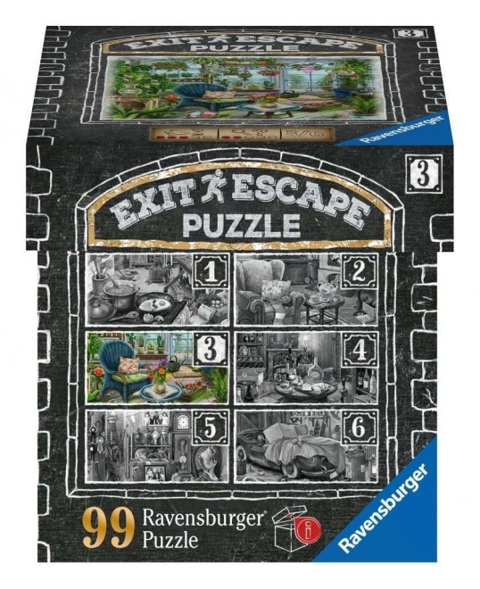 Ravensburger szabadulós puzzle Kísérteties Rezidencia: A Téli Kertben 99 darab