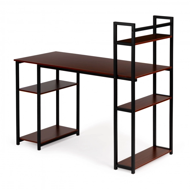 Modernhome loft stílusú íróasztal világos tölgy sötét bronz