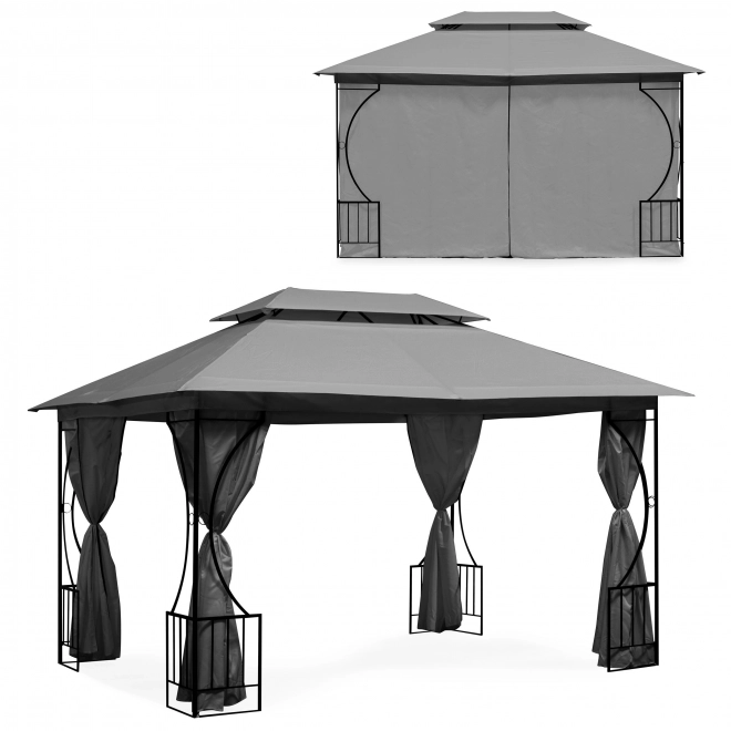 Kerti pavilonsátor 3x4m oldalfalakkal