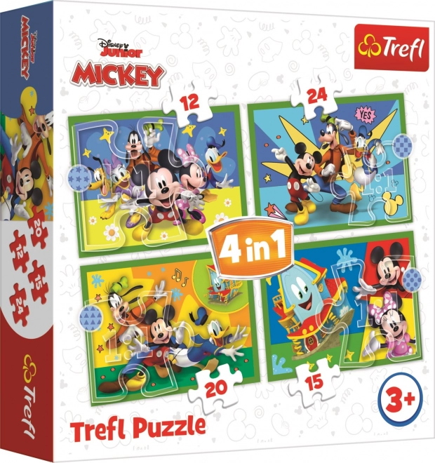 Trefl mickey egér klubja puzzle barátokkal 4 az 1-ben