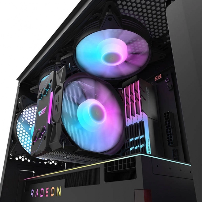 Darkflash számítógépház RGB világítással és ventilátorokkal