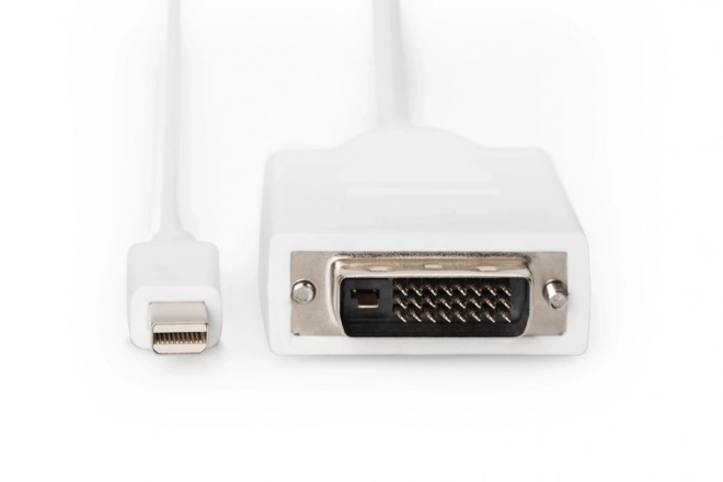 Fehér miniDP a DVI-D-hez adapter kábel 2m