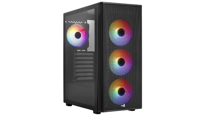 Designer fekete mid tower RGB számítógépház