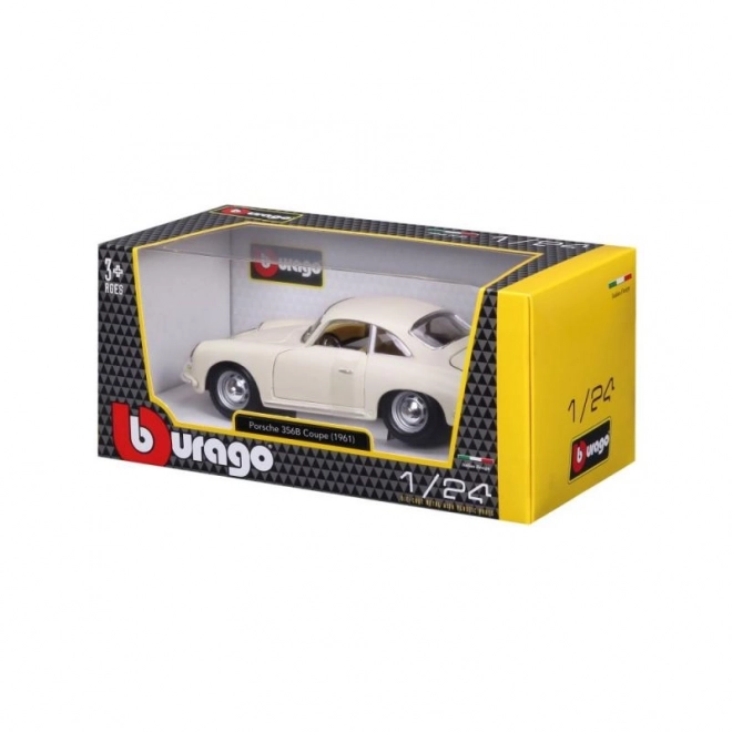 Bburago Porsche 356B Coupe (1961) elefántcsont színű modellautó 1:24