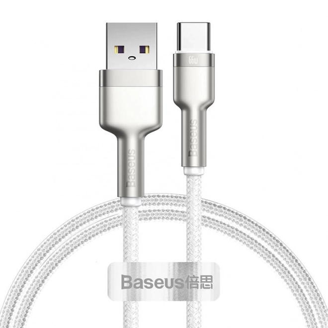 baseus cafule usb-c töltő- és adatkábel 66W fehér