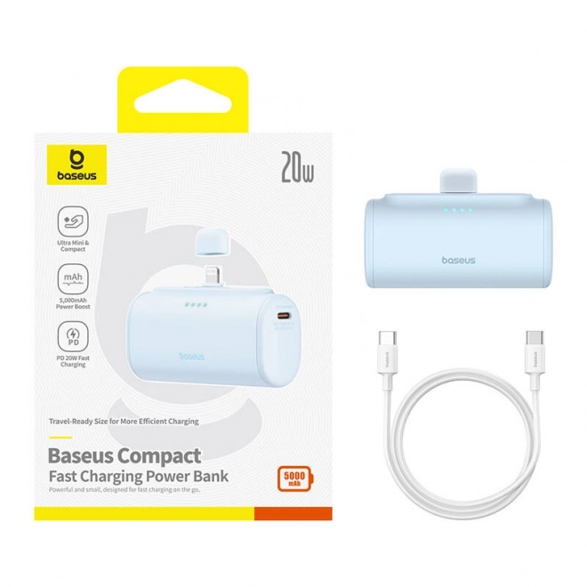 Baseus kompakt IP Powerbank 5000mAh 20W kék