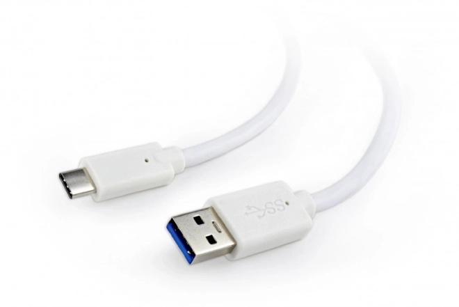 USB 3.0 C típusú kábel fehér színben