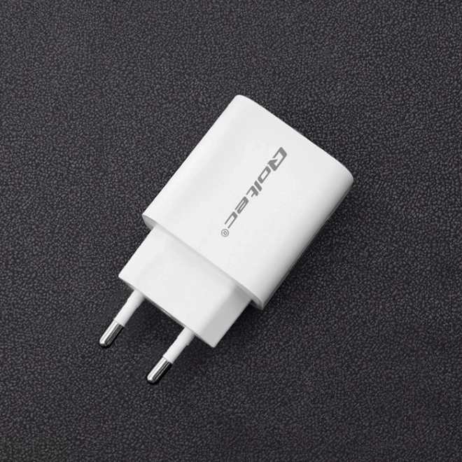 Hálózati töltő 18W USB-C PD, USB QC 3.0 fehér