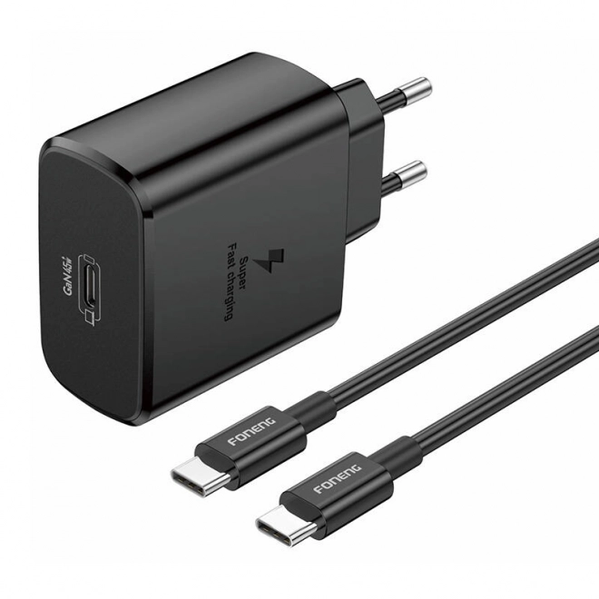 Foneng USB-C gyors töltő 45W kábellel