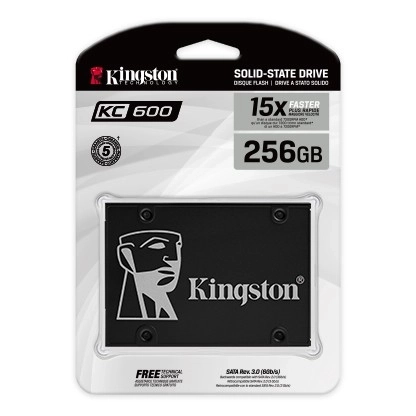 Kingston KC600 sorozatú SSD meghajtó 256GB