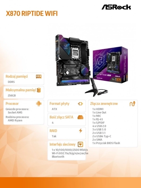 Phantom Gaming X870 Riptide WiFi alaplap