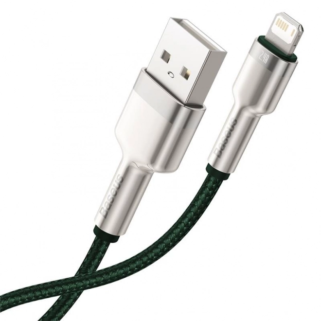 Baseus Cafule USB Lightning kábel 2,4A 2m zöld