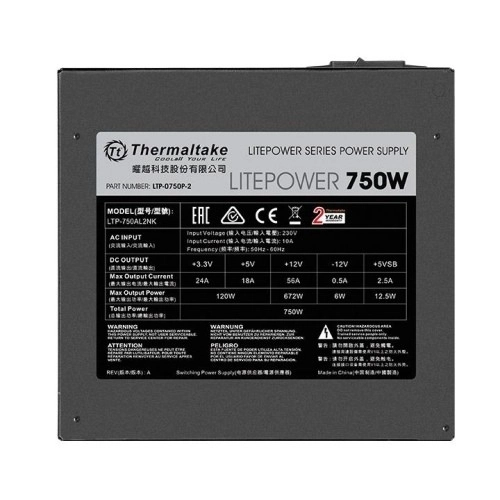 Litepower II fekete 750W tápegység