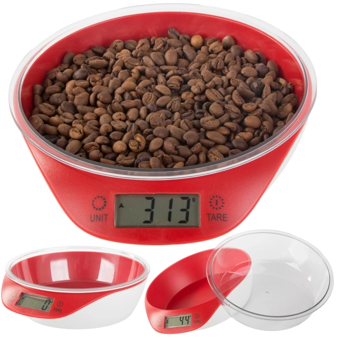 Elektronikus konyhai mérleg kivehető tálkával 5kg/1g