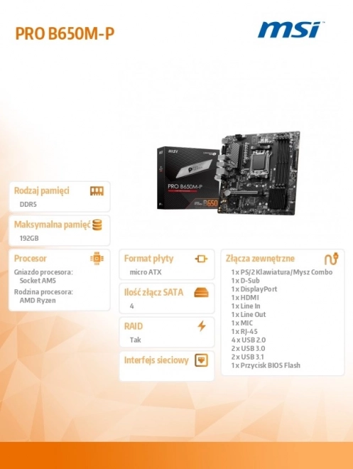 Pro B650M-P alaplap