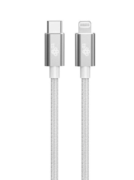 MFi tanúsítvánnyal rendelkező Lightning - USB C kábel, 1m, ezüst