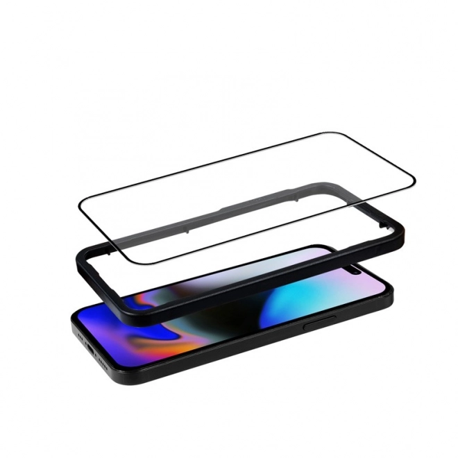 Antibakteriális 3D páncélozott üveg - edzett 9H Full Glue az iPhone 16 készülékhez + beépítőkeret – IPhone 16 Pro