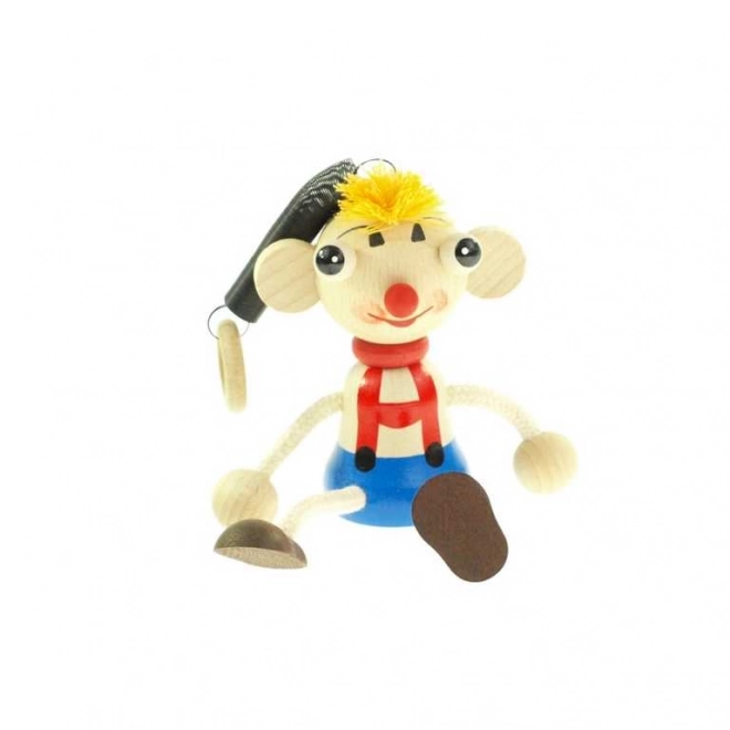 Ugráló fickó fából készült figura