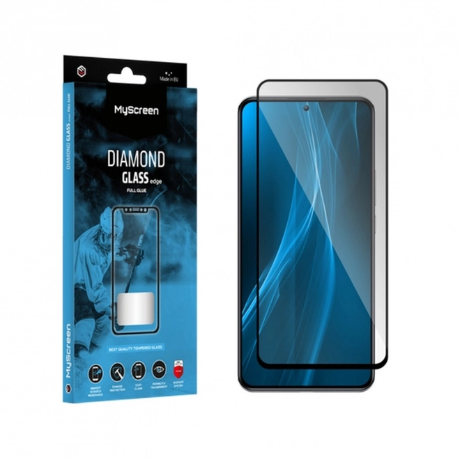 Diamond Glass Lite teljes ragasztós edzett üveg iPhone 16-hoz